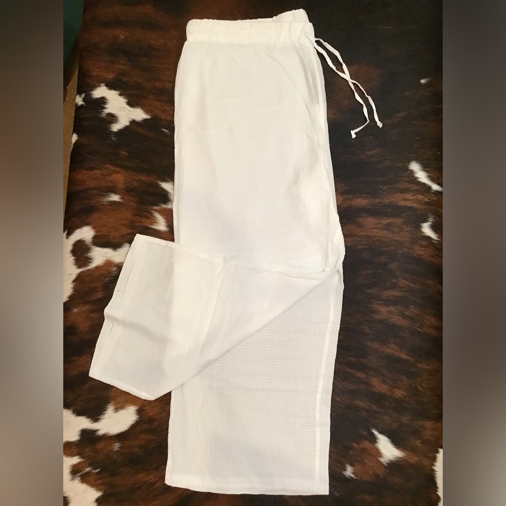 J. Crew White Women’s Cotton Gauze Wide leg